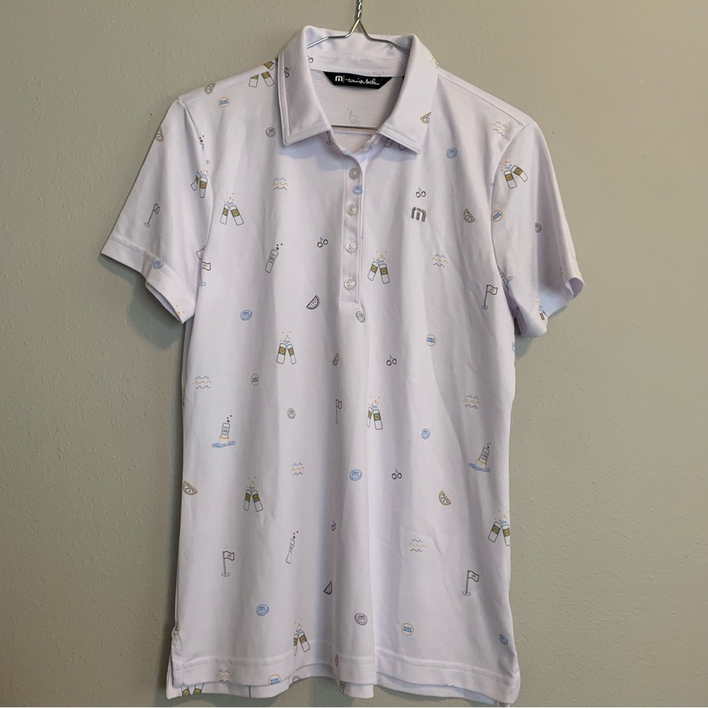 Travis Mathew M High Noon Seltzer Polo women Shirt Keep Em Coming Golf Limited